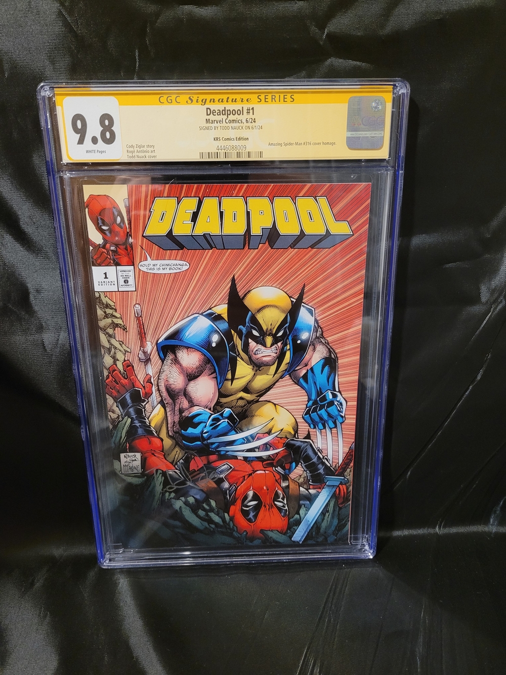 Deadpool#1 CGC Signature Series Signed By Todd Kauck CGC 9.8 Marvel Comic Book